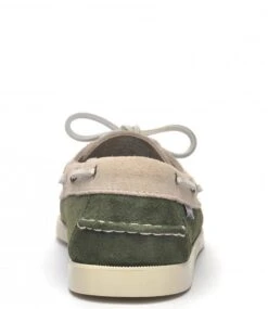 Sebago Docksides Portland Jib Green Thyme Taupe Cuoio -Chaussures Promotion Boutique 70014j0 aag 4