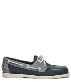 Sebago Docksides Portland Spinnaker Nubuck Blue Navy Grey