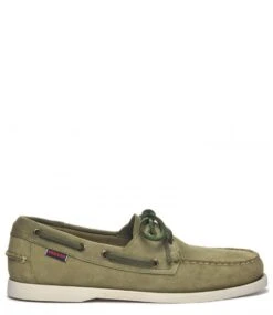 Sebago Docksides Portland Flesh Out Green Military