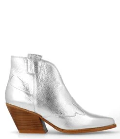 Women Western Low Silver Nappa