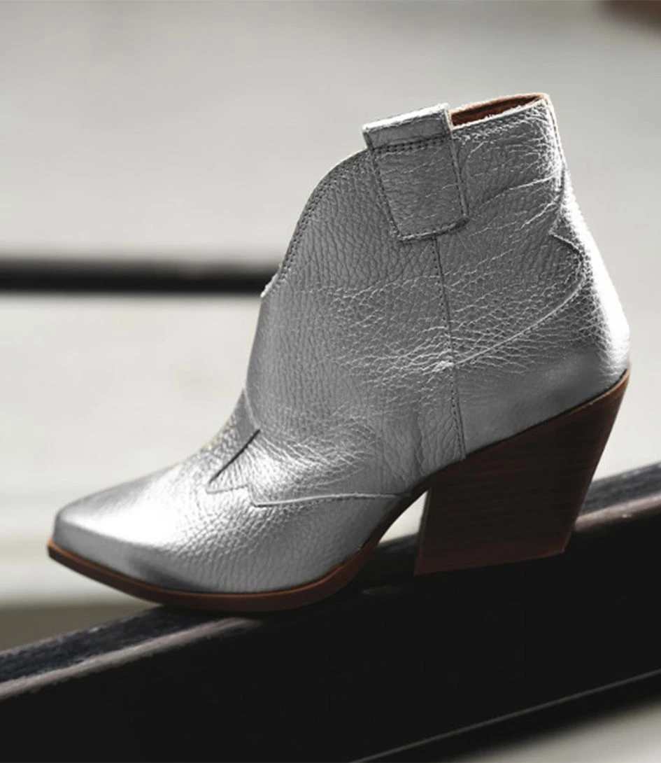 Women Western Low Silver Nappa 2 Women Western Low Silver Nappa – Image 2