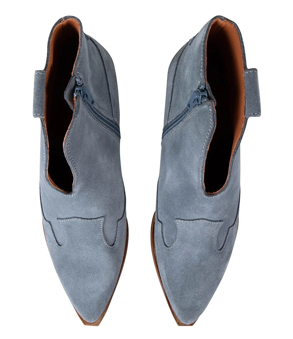 Women Western Low Blue Suede 4 Women Western Low Blue Suede – Image 4