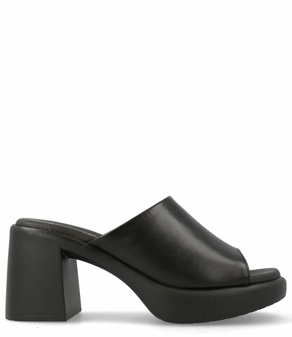 Heel Mule Black Nappa 1 Heel Mule Black Nappa