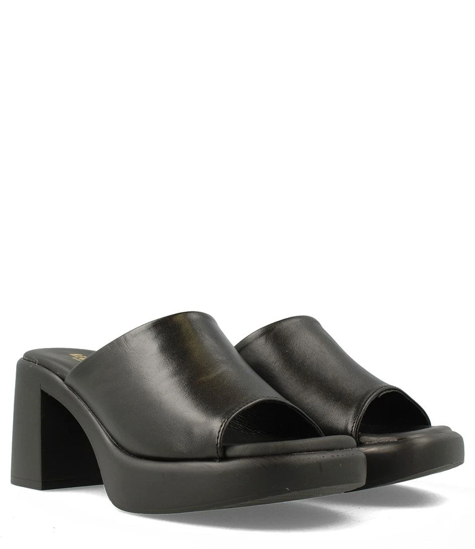 Heel Mule Black Nappa 2 Heel Mule Black Nappa – Image 2