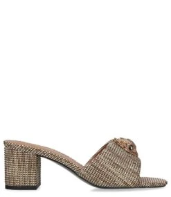 KURT GEIGER Kensington Block Mule Beige