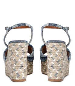 KURT GEIGER Kensington Espadrille Wedge Denim -Chaussures Promotion Boutique 9791788669 4