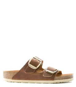 Birkenstock Arizona Big Buckle FL HEX Nar Cognac -Chaussures Promotion Boutique birkenstock arizona big buckle cognac side
