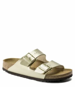 Birkenstock Arizona Narrow Birko-Flor Gold Colored
