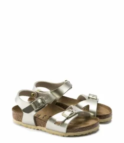 Birkenstock Rio Kids BF Electric Metallic Narrow Gold Colored -Chaussures Promotion Boutique birkenstock rio kids bf electric metallic narrow goudkleurig front 2 jpg
