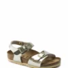 Birkenstock Rio Kids BF Electric Metallic Narrow Gold Colored
