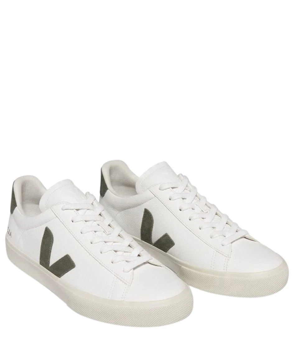 Veja Campo Chromefree Leather Extra White Kaki 3 Veja Campo Chromefree Leather Extra White Kaki – Image 3