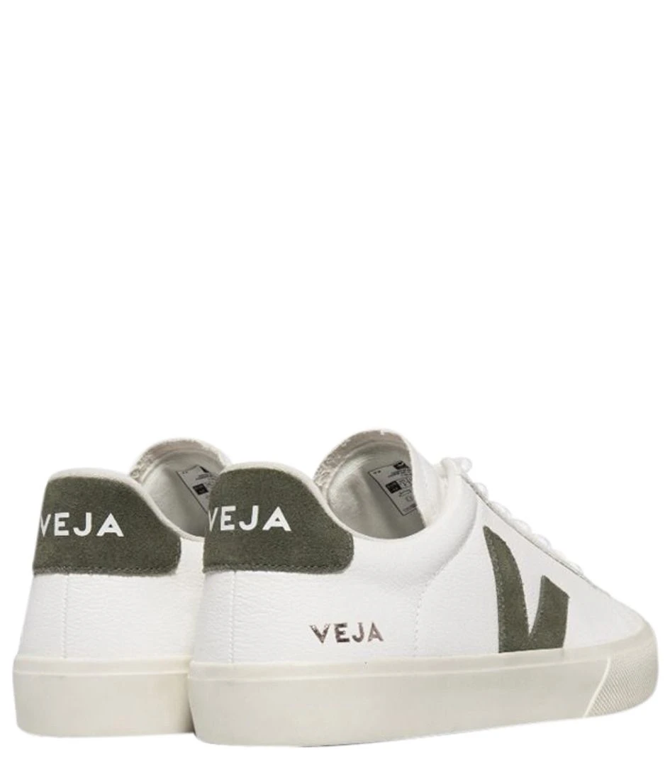 Veja Campo Chromefree Leather Extra White Kaki 4 Veja Campo Chromefree Leather Extra White Kaki – Image 4
