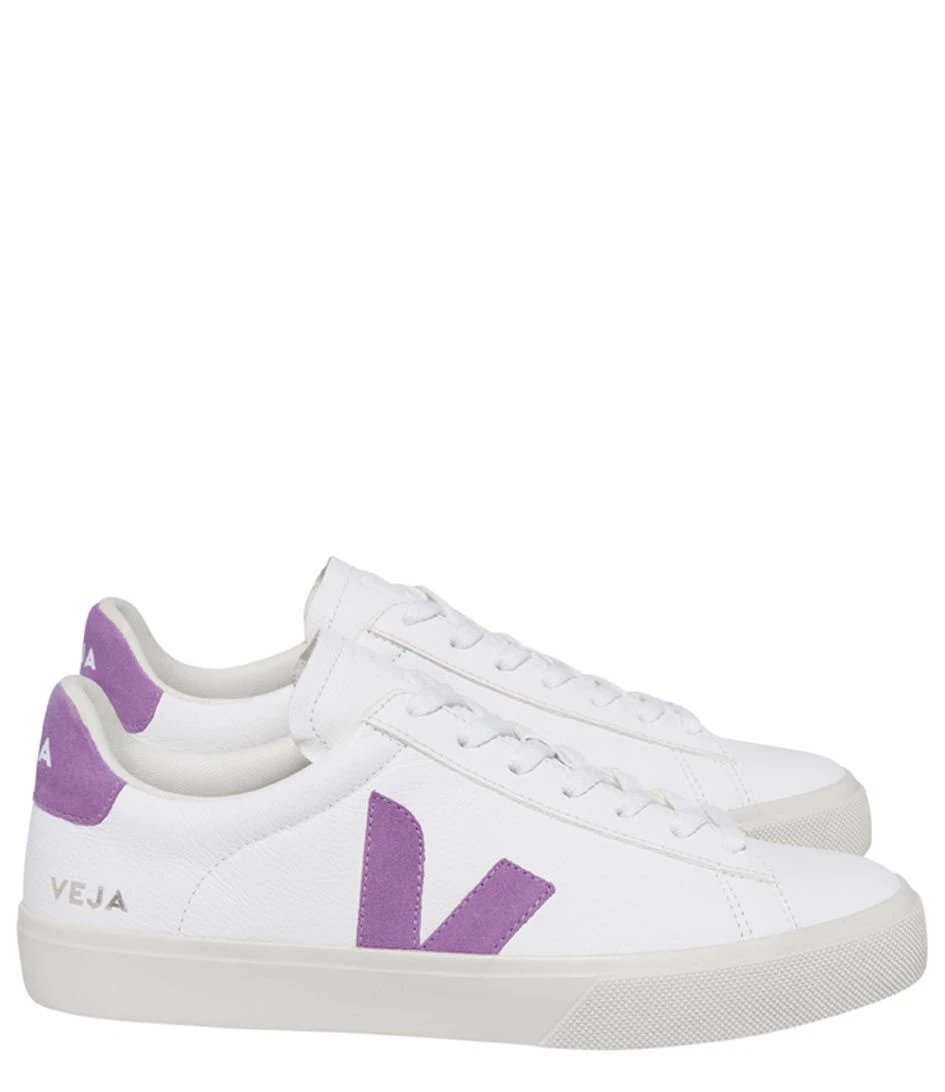 Veja Campo Chromefree Leather Extra-White-Mulberry 1 Veja Campo Chromefree Leather Extra-White-Mulberry