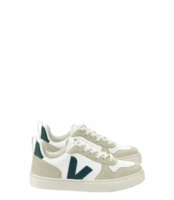 Veja Small V-10 Laces Chromefree Extra White Brittany Almond