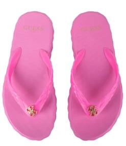 Guess Rubber Flip Flop Caramel Rose -Chaussures Promotion Boutique e4gz26 bb00f g65e 4