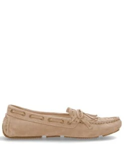 Fred De La Bretonière Billy Indy Moccasin Suede Light Cognac