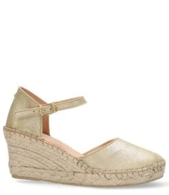 Fred De La Bretonière Clare Kiki Espadrille Metal Sde Champagne