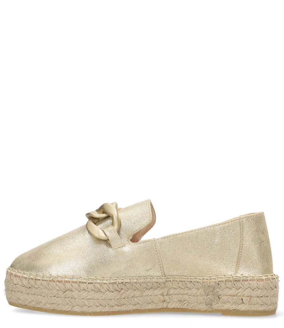Fred De La Bretonière June Li Espadrille Metal Suede Champagne 3 Fred De La Bretonière June Li Espadrille Metal Suede Champagne – Image 3
