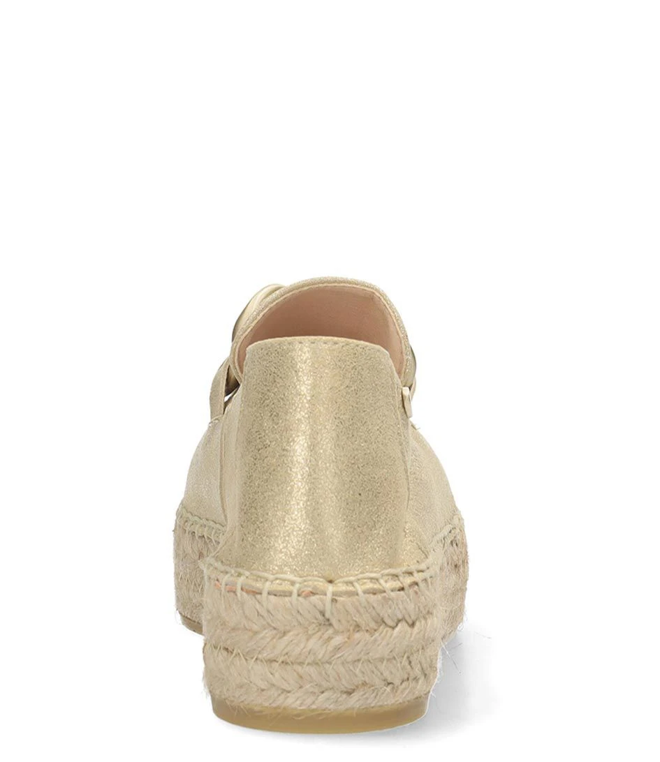 Fred De La Bretonière June Li Espadrille Metal Suede Champagne 4 Fred De La Bretonière June Li Espadrille Metal Suede Champagne – Image 4
