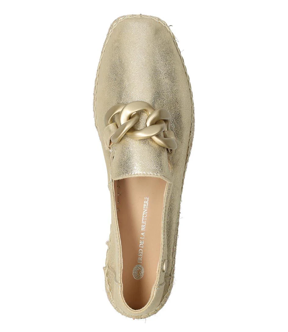 Fred De La Bretonière June Li Espadrille Metal Suede Champagne 6 Fred De La Bretonière June Li Espadrille Metal Suede Champagne – Image 6