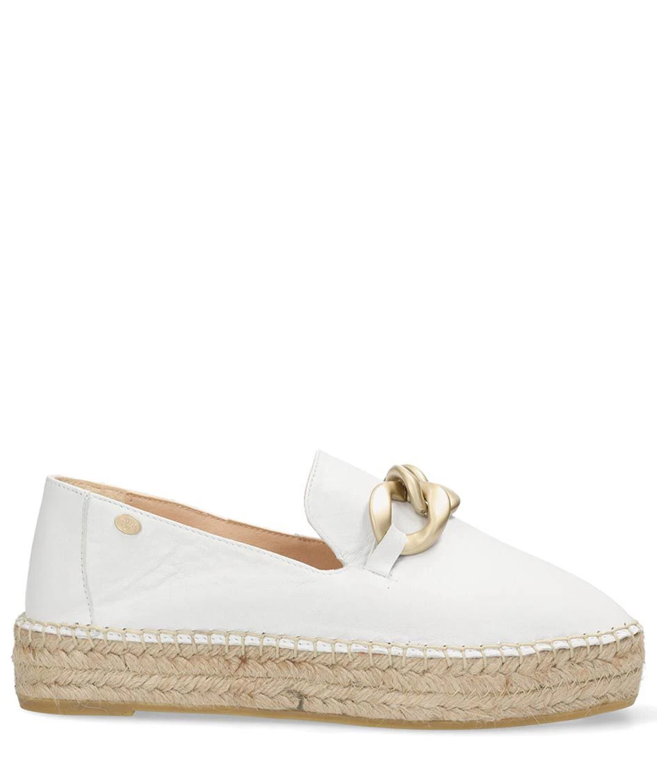 Fred De La Bretonière June Li Espadrille Leather White 1 Fred De La Bretonière June Li Espadrille Leather White