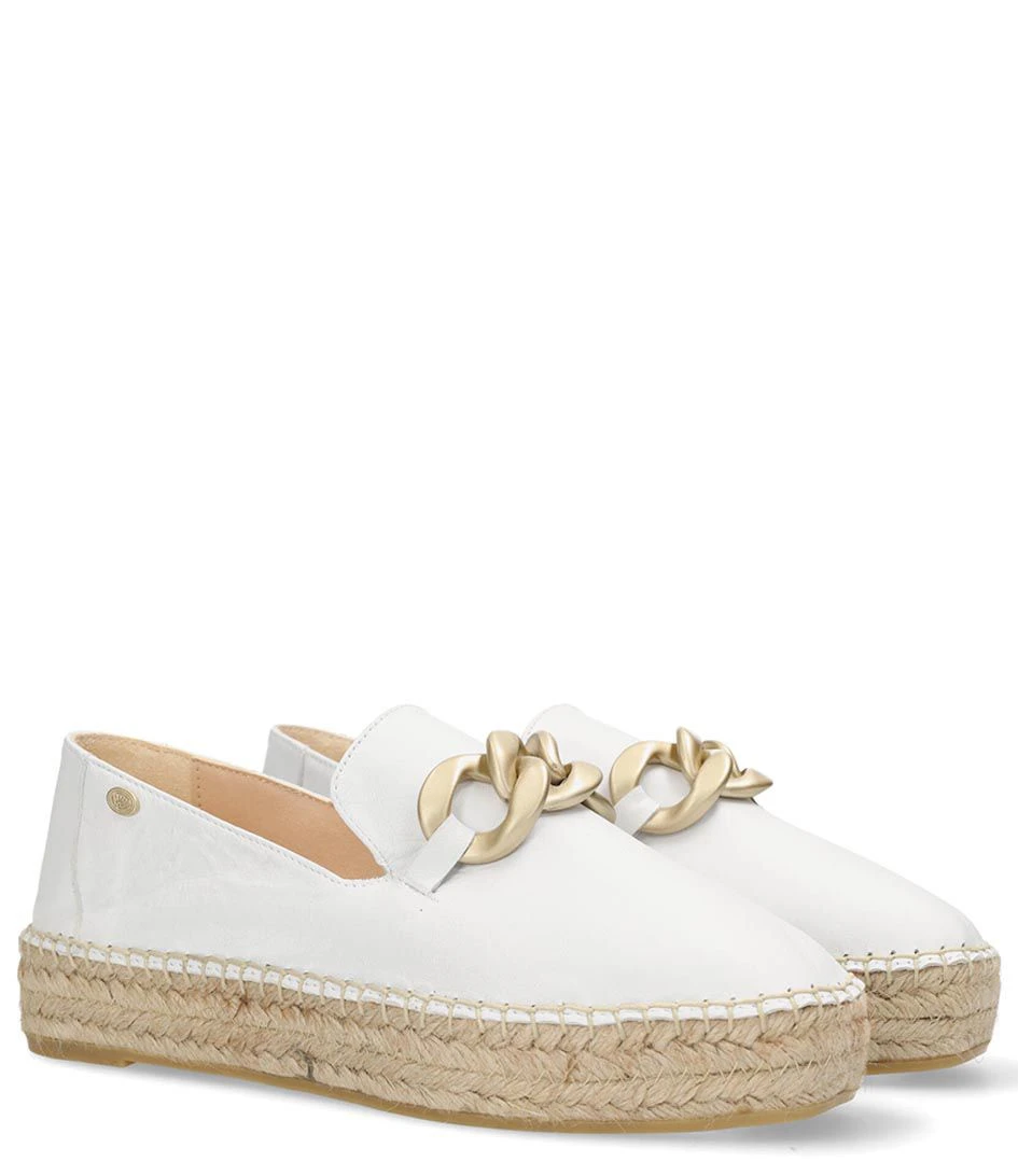 Fred De La Bretonière June Li Espadrille Leather White 2 Fred De La Bretonière June Li Espadrille Leather White – Image 2