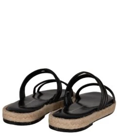 Fred De La Bretonière Espadrille Slipper 2 Cm Metallic Leather Black -Chaussures Promotion Boutique fred de la bretoniere 154010004 espadrille slipper 2 cm black 3