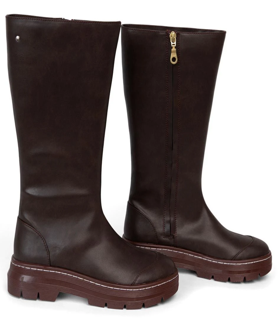 Matt & Nat Sumi Tall Edgy Boot Brown 3 Matt & Nat Sumi Tall Edgy Boot Brown – Image 3