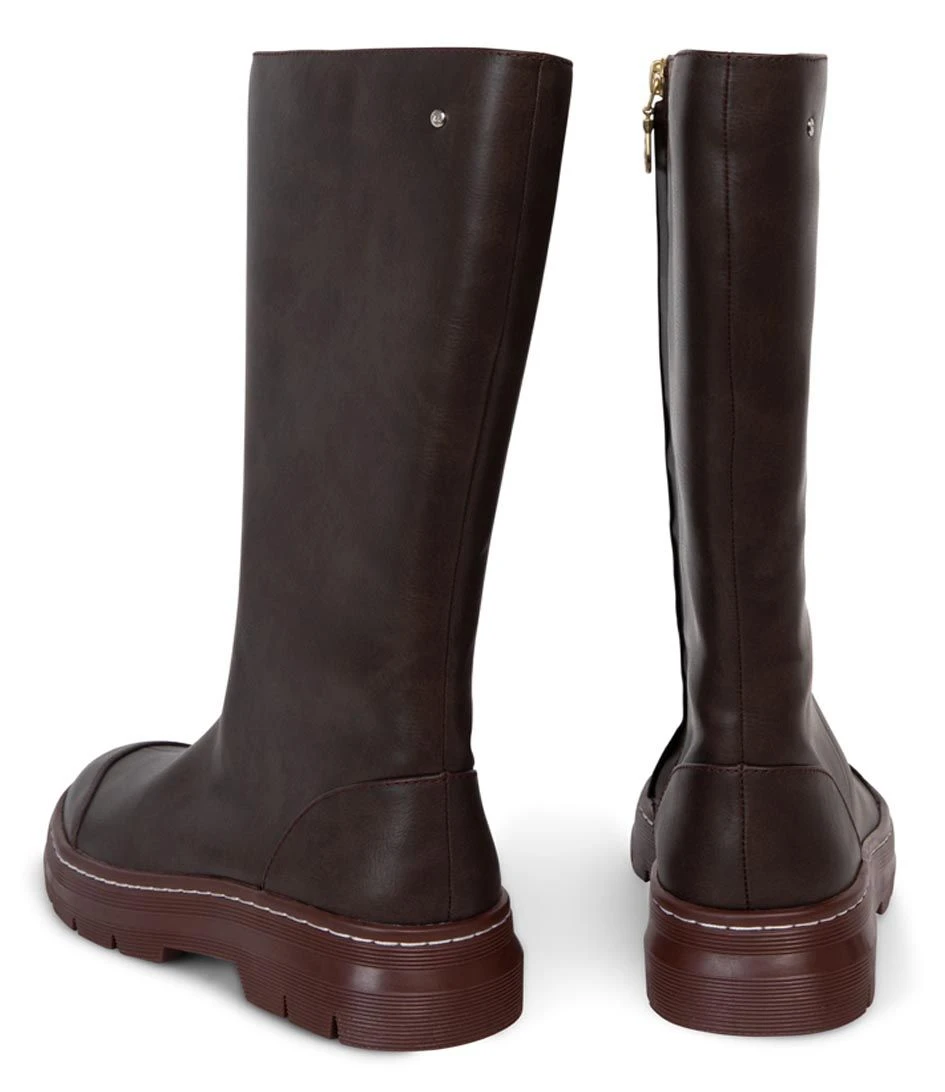Matt & Nat Sumi Tall Edgy Boot Brown 4 Matt & Nat Sumi Tall Edgy Boot Brown – Image 4