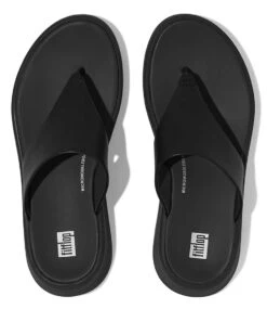 Fitflop F-Mode Flatform Toe-Post Sandals All Black -Chaussures Promotion Boutique fw4 all black 090 3