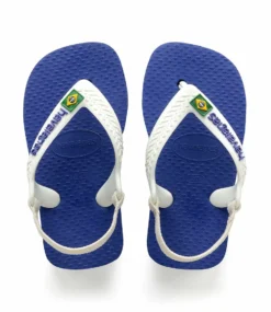 Havaianas Baby Flipflops Brasil Logo Marine Blue