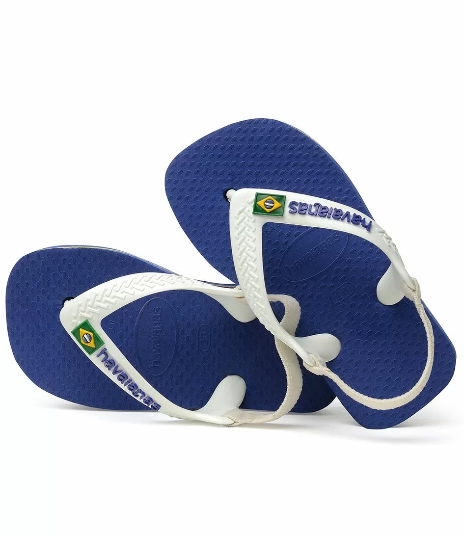 Havaianas Baby Flipflops Brasil Logo Marine Blue 2 Havaianas Baby Flipflops Brasil Logo Marine Blue – Image 2
