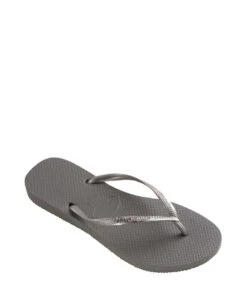 Havaianas Kids Flipflops Slim Steel Grey -Chaussures Promotion Boutique havaianas kids flipflops slim steel grey 5178 4000030 s8 side