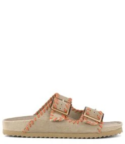 Colors Of California Cow Suede Bio With Stitching Mud