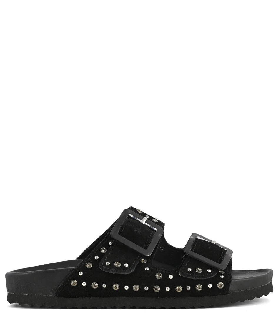 Colors Of California Cow Suede Bio With Studs Black 1 Colors Of California Cow Suede Bio With Studs Black