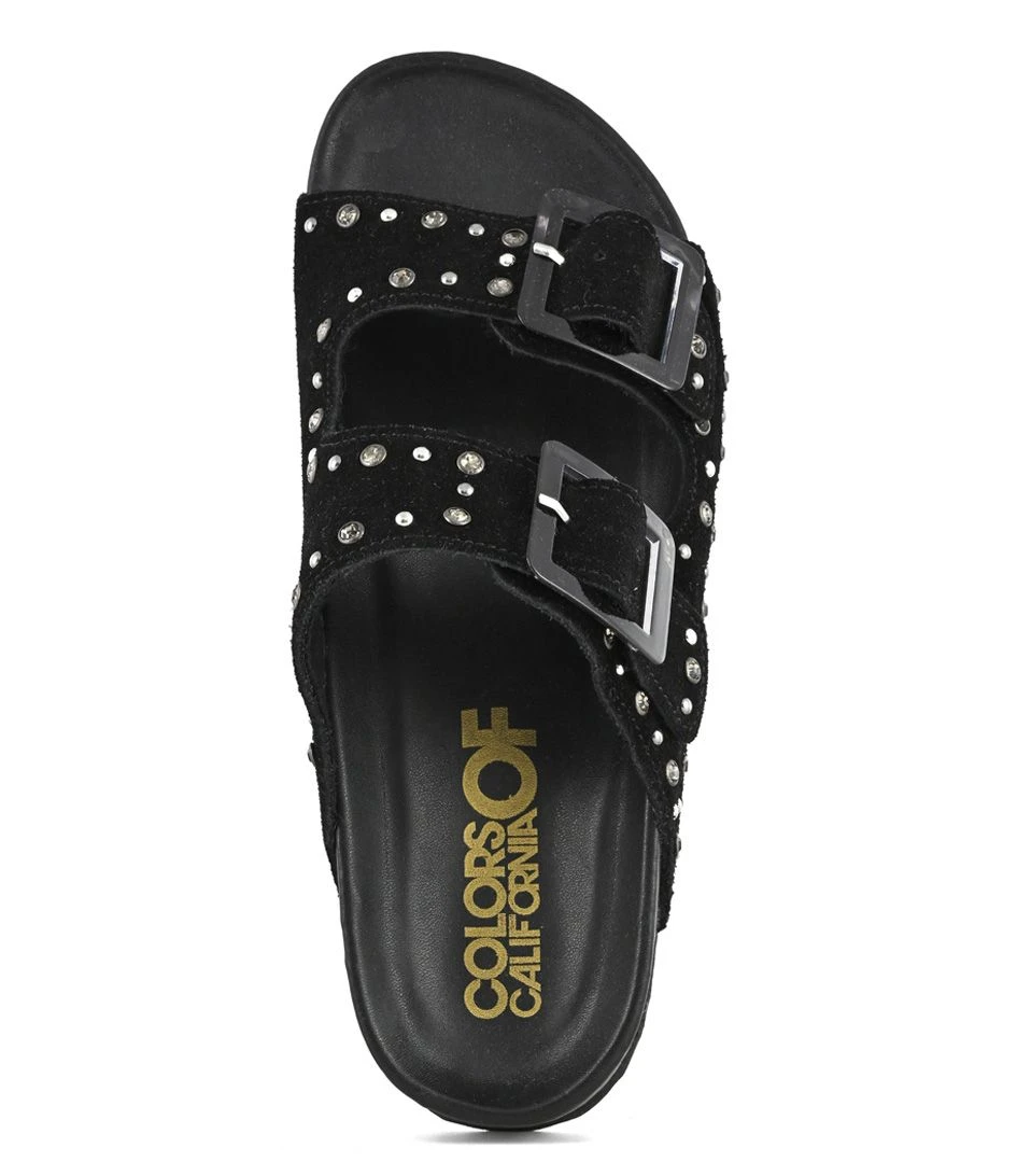 Colors Of California Cow Suede Bio With Studs Black 3 Colors Of California Cow Suede Bio With Studs Black – Image 3