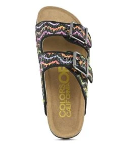 Colors Of California Bio In Multicolor Raffia Black 5 Colors Of California Bio In Multicolor Raffia Black -Chaussures Promotion Boutique hc bio308 bla 3