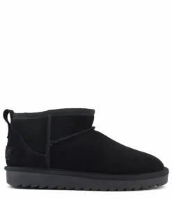 Colors Of California Short Winter Boot In Suede Black
