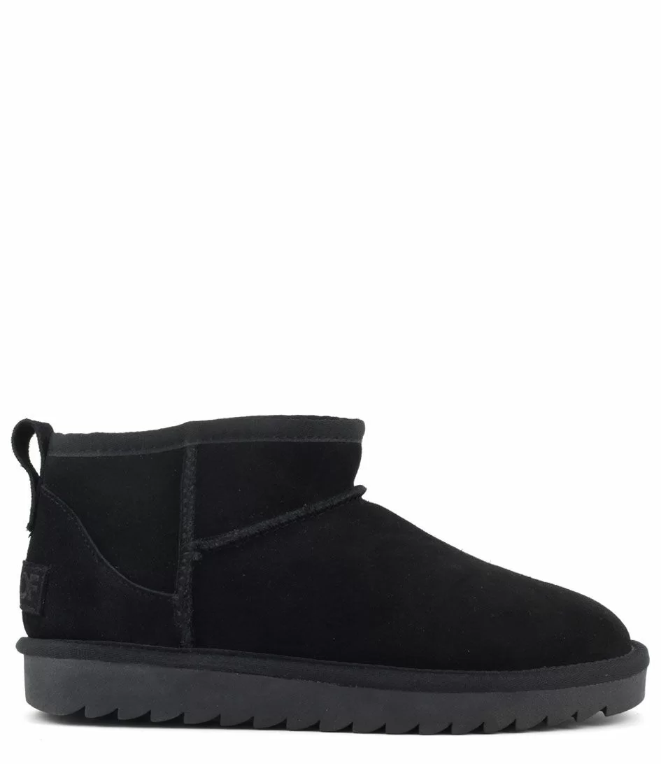 Colors Of California Short Winter Boot In Suede Black 1 Colors Of California Short Winter Boot In Suede Black