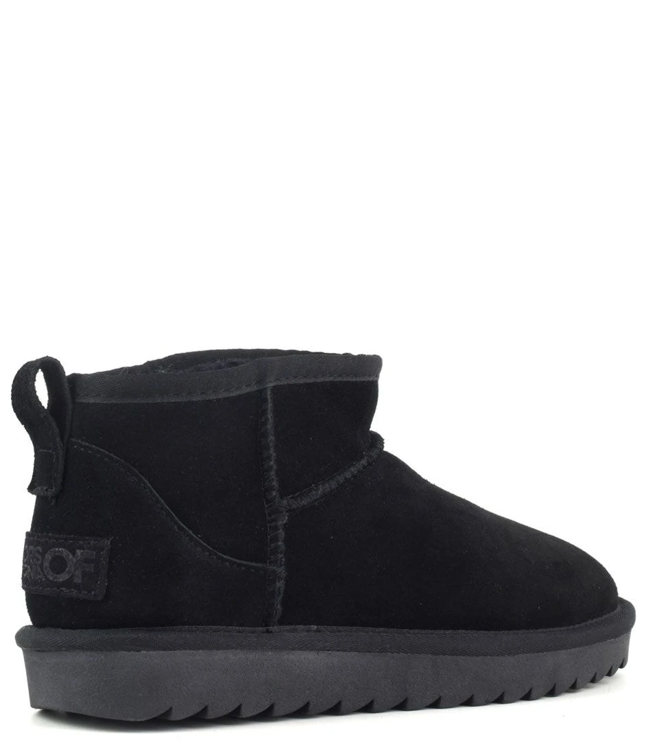 Colors Of California Short Winter Boot In Suede Black 3 Colors Of California Short Winter Boot In Suede Black – Image 3