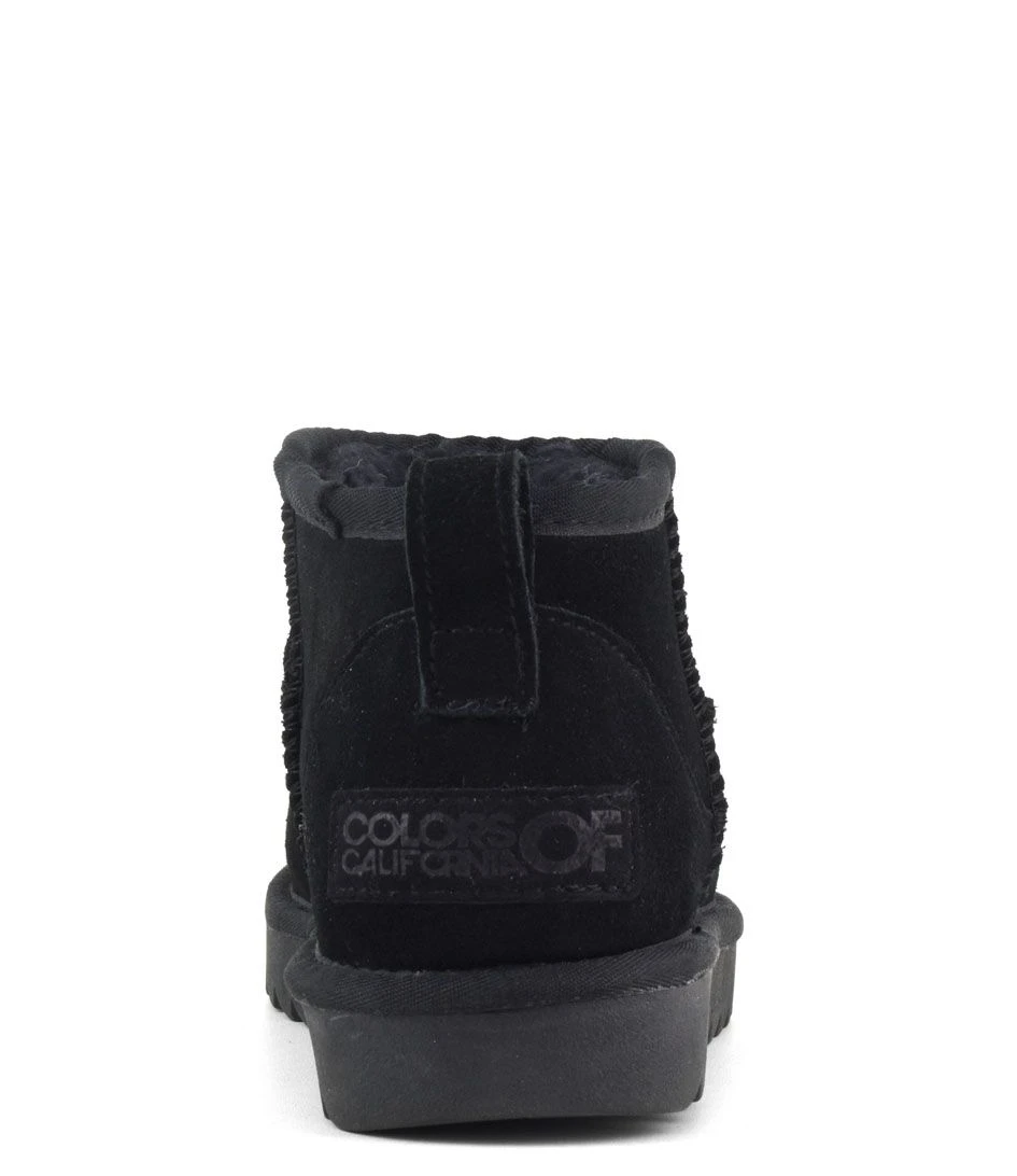 Colors Of California Short Winter Boot In Suede Black 5 Colors Of California Short Winter Boot In Suede Black – Image 5