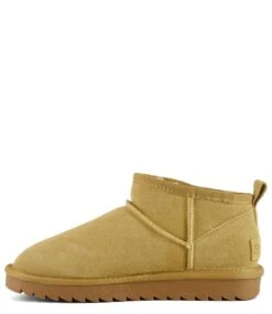 Colors Of California Short Winter Boot In Suede Camel -Chaussures Promotion Boutique hc yw078 cam 4