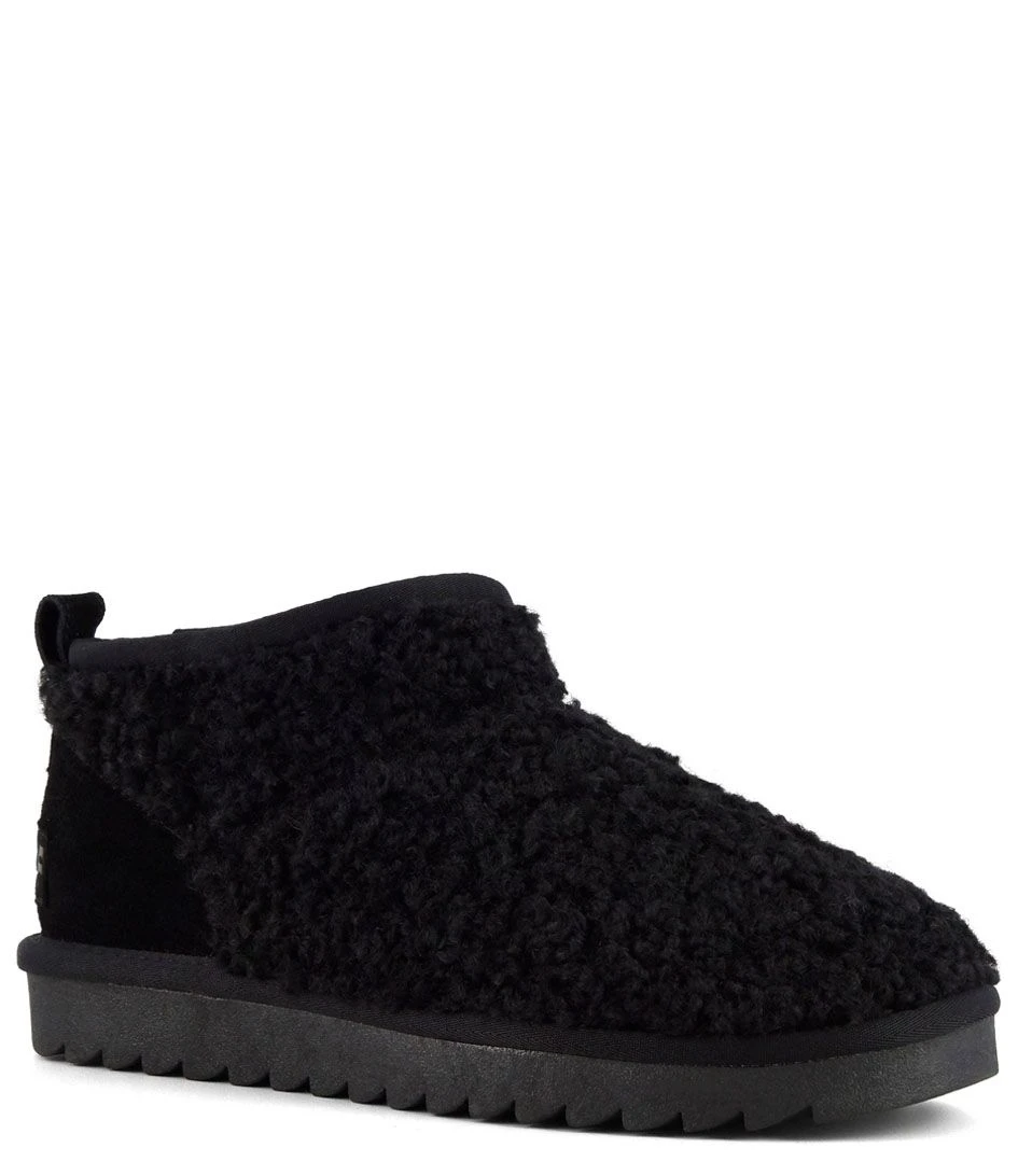 Colors Of California Short Winter Boot In Teddy Black 2 Colors Of California Short Winter Boot In Teddy Black – Image 2
