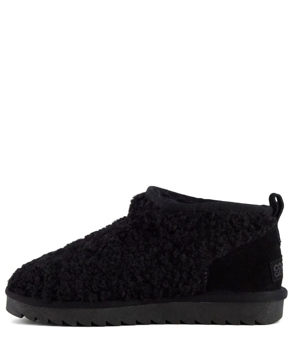 Colors Of California Short Winter Boot In Teddy Black 4 Colors Of California Short Winter Boot In Teddy Black – Image 4