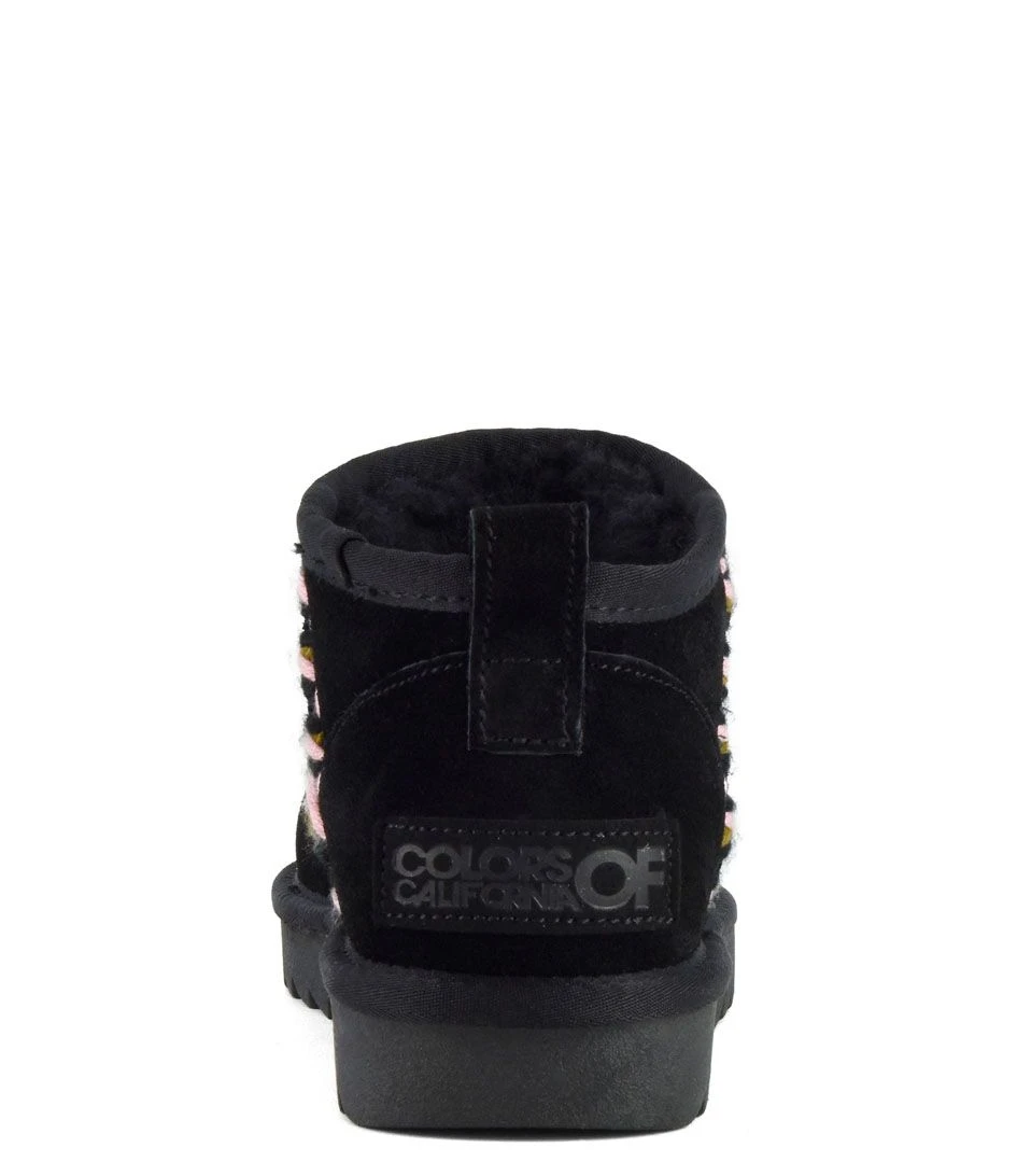 Colors Of California Short Winter Boot Mul Stitch Black 5 Colors Of California Short Winter Boot Mul Stitch Black – Image 5