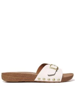 Fitflop Iqushion Adjustable Buckle Slides Urban White
