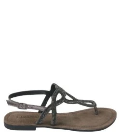 Lazamani Sandals Strass Pewter