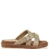 Lazamani Mules Straps Jute Platform Sole Beige