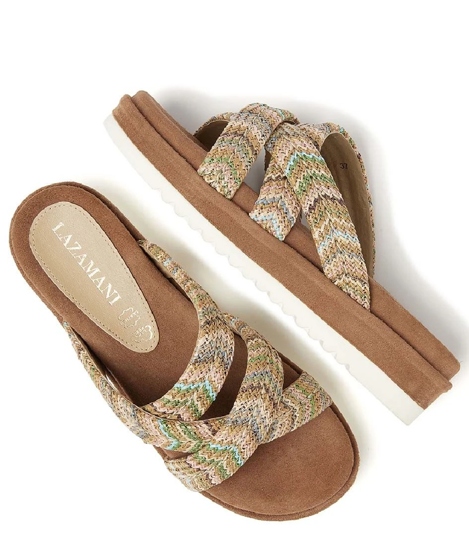 Lazamani Mules Straps Jute Platform Sole Beige 3 Lazamani Mules Straps Jute Platform Sole Beige – Image 3