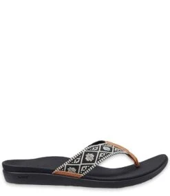 Reef Ortho Bounce Woven Black White 7 Reef Ortho Bounce Woven Black White -Chaussures Promotion Boutique reef reef ortho bounce woven teen slippers black white flip flops rf0a3vdn 4